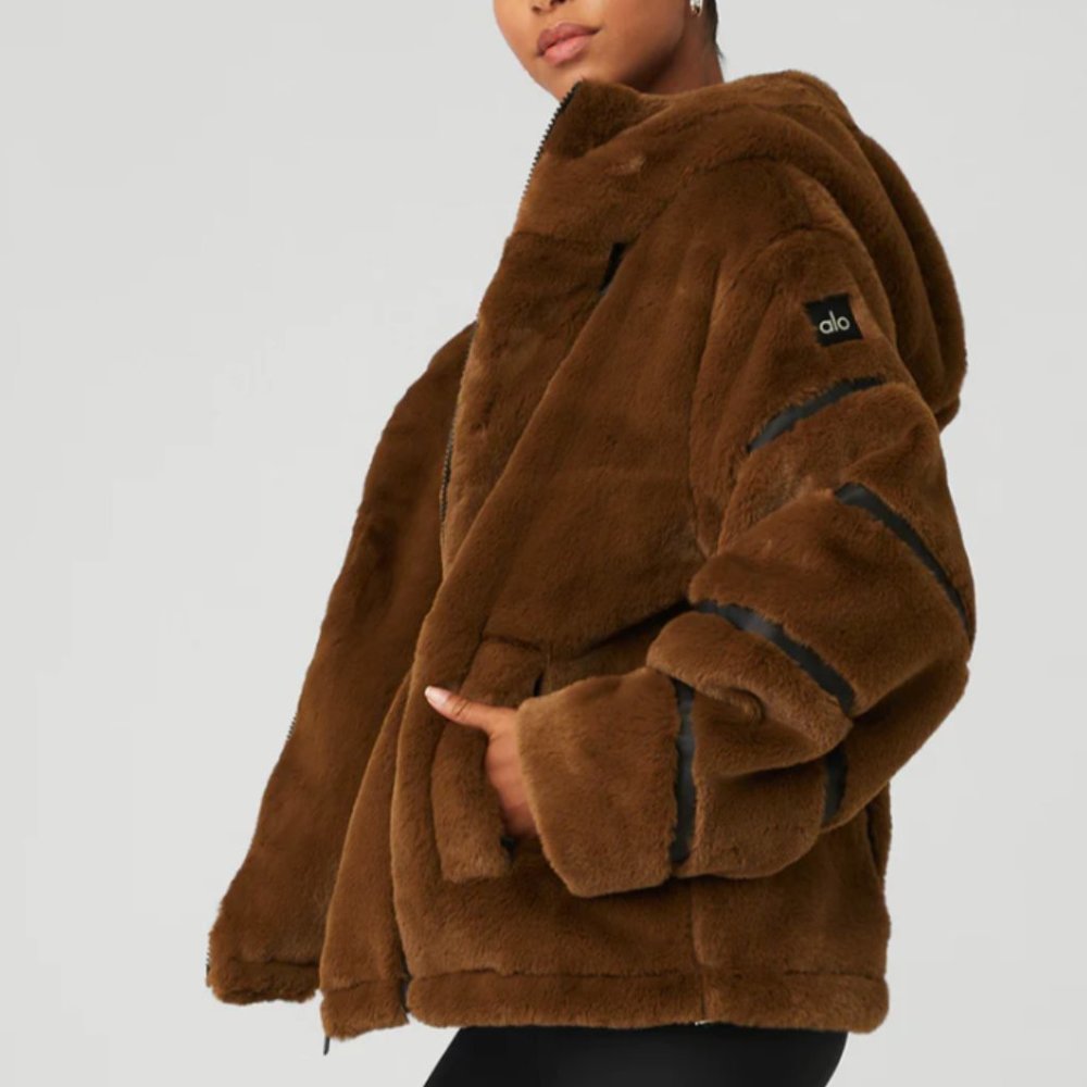 Alo Fauk Fur Hoodie Jacket
